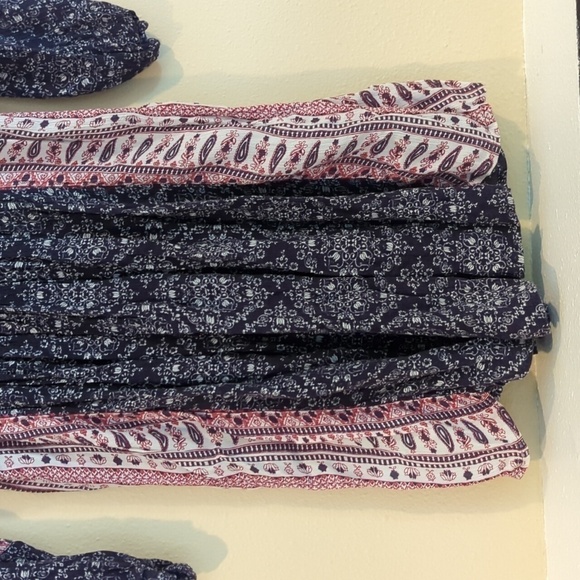 American Eagle y2k XXS  Oversized Mini Dress Tunic Patchwork Paisley - Picture 13 of 14